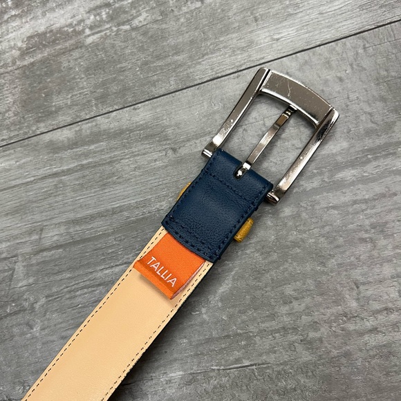 Tallia Navy Blue Leather Belt 38 - Picture 3 of 7